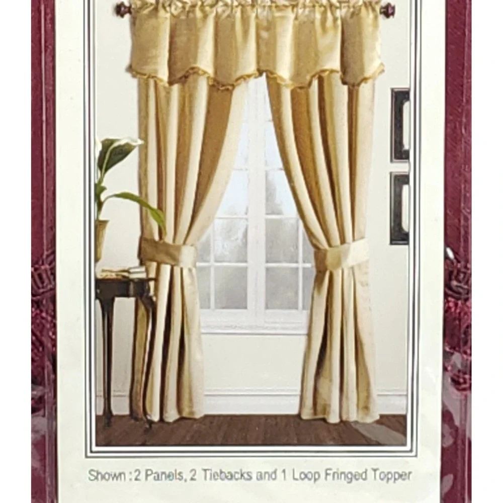 VTG Burlington Energy Saving Blackout Drapery Panels 5 Piece Burgundy 52